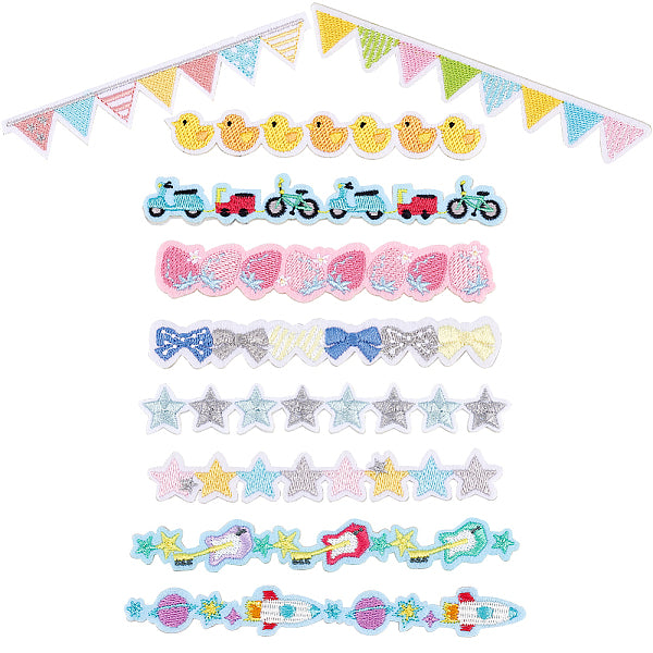 10 toppa per abbigliamento ricamata in poliestere in 10 stili