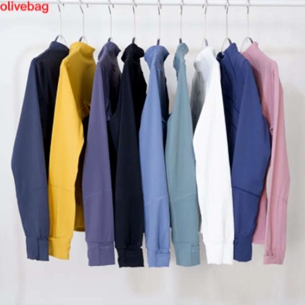 Lu Yoga Jacket Womens Workout Sport Coat Fitness Jacket Sport Quick Dry Activewear Top Solid Zip Up Sweatshirt Sportwear LL