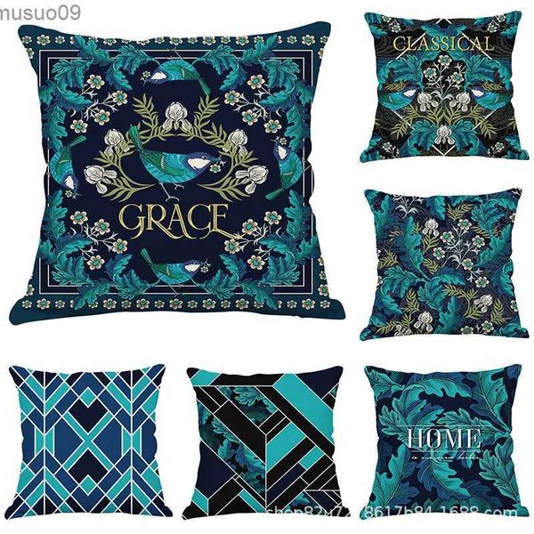 Chair Covers European-Style Retro Pattern Sofa Linen Pillow Cover 18x18in -45x45cm Car and Office Sofa Cushion Cover Plush Throw Pillowcase