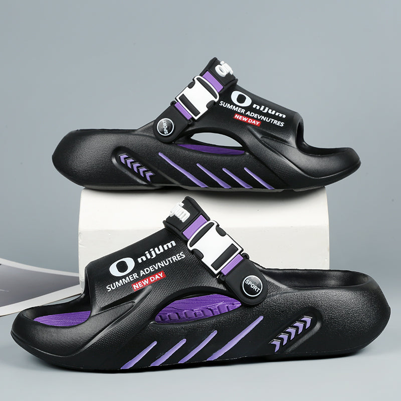 New Men&#039;s Slippers Outdoor Sandals Beach Comfortable Soft Slides Indoor Slippers Casual Shoes Men Outdoor Sandals Big Size 46 47