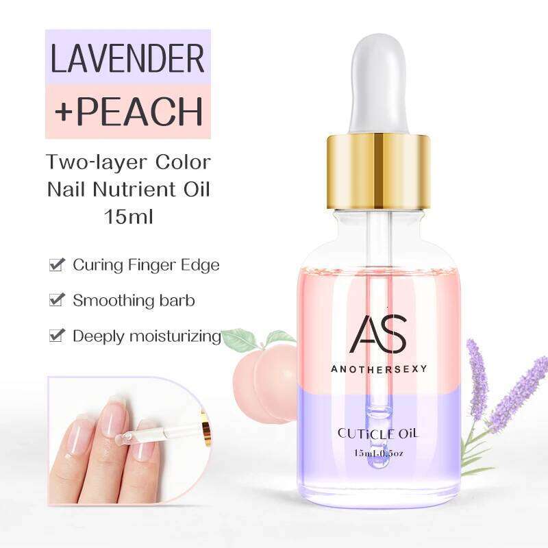 AS 15ml Vitamin Cuticle Revitalizer With Dropper Vegan Foil Flakes Organic Nail Nutrition Oil X250717