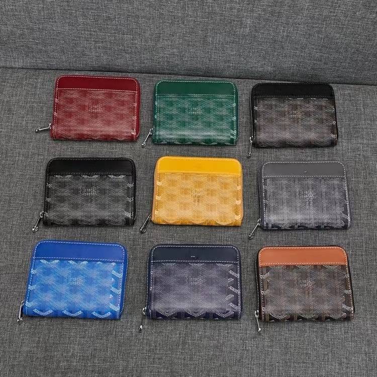 New5A quality Genuine Leather Purse card holder Luxurys designer single wallet Men Women Holders Coin wholesale goys Mini Wallets Key Pocket Interio