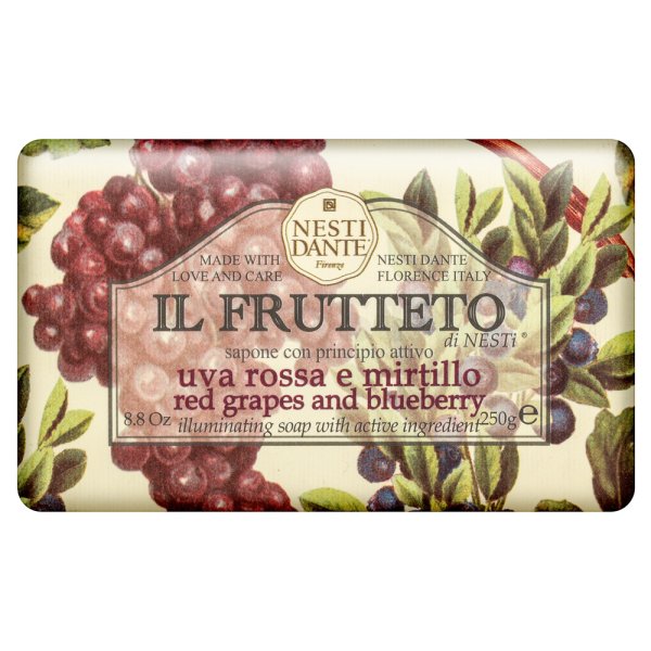 Nesti Dante Il Fruteto Seife mit roten Trauben und Blaubeeren, 250 g