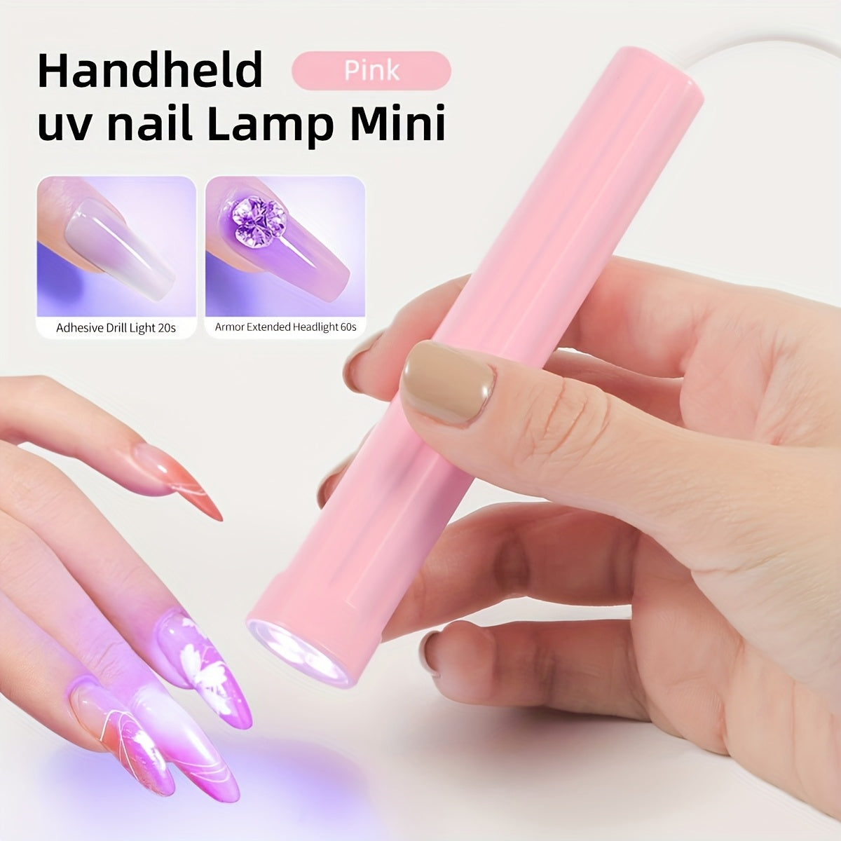TEMU 1pc Plug-in Type Nail Lamp, Portable Manicure Led Nail Lamps Pen Mini Nail Lamps For False Nails Dryer Light White Drying Machine For Fingernail
