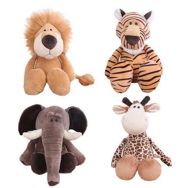Stuffed Plush Animals Stuffed Plush Animals Toys Soft Dolls Jungle Lion Elephant Tiger Dog Fox Monkey Deer Children Gift Kaii Baby Kids Hobb