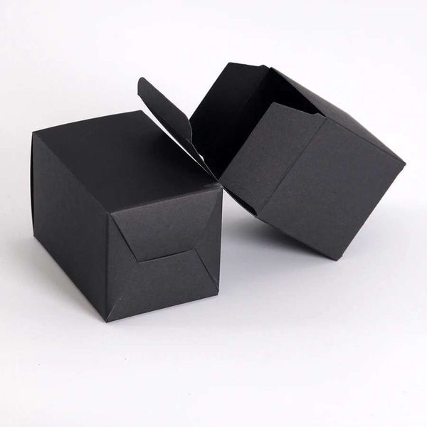 50Pcs Kraft Paper Square White Cardboard DIY Box For Soap Jewelry Gift Packaging Candy Cookies Cake Baking