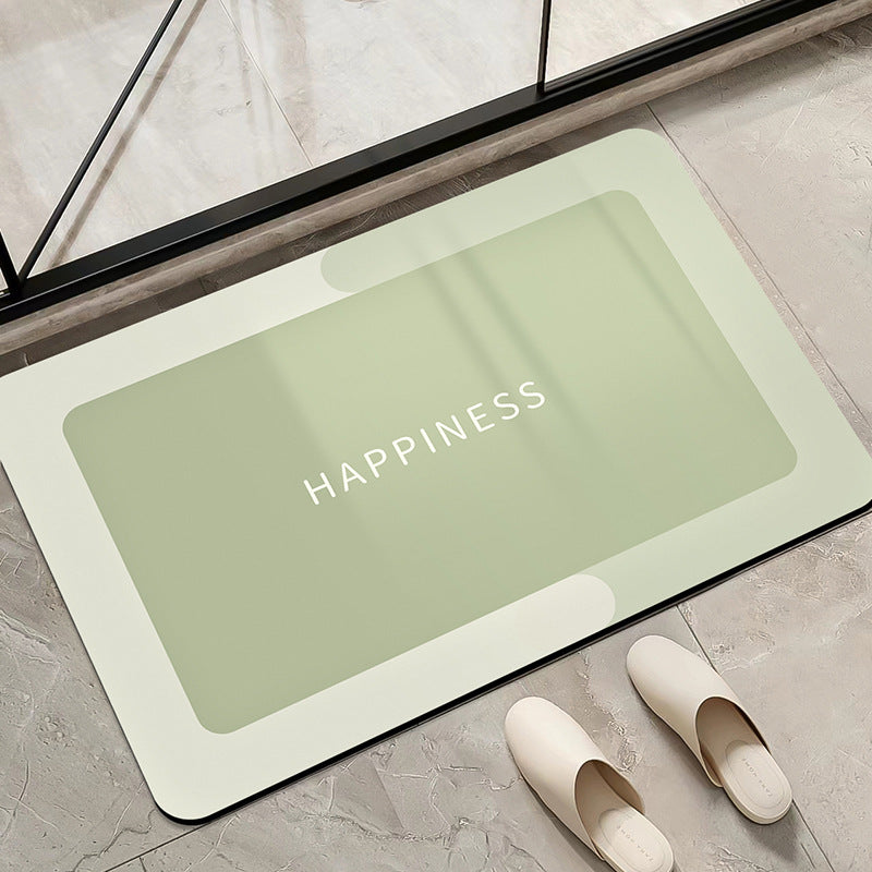 Simple Nordic Absorbent Anti-slip Mat Bathroom Toilet Door Quick-drying Bathroom Floor Mat