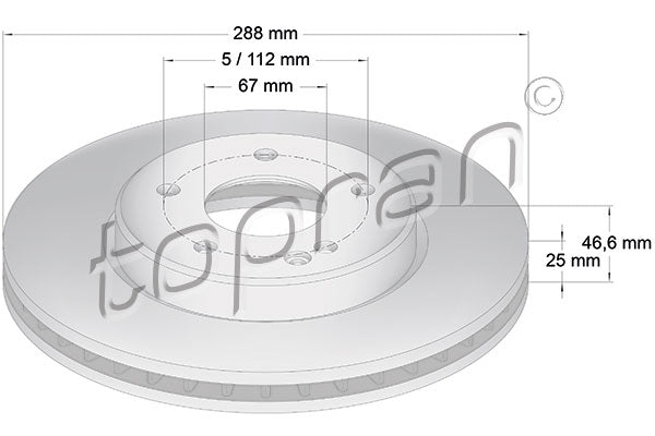 Brake Disc TOPRAN 400 856
