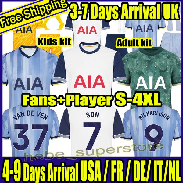 S-4XL 24 25 Player Fans soccer jerseys SON ROMERO MADDISON HOJBJERG BERGWIJN KULUSEVSKI RICHARLISON BENTANCUR football shirts uniforms men k