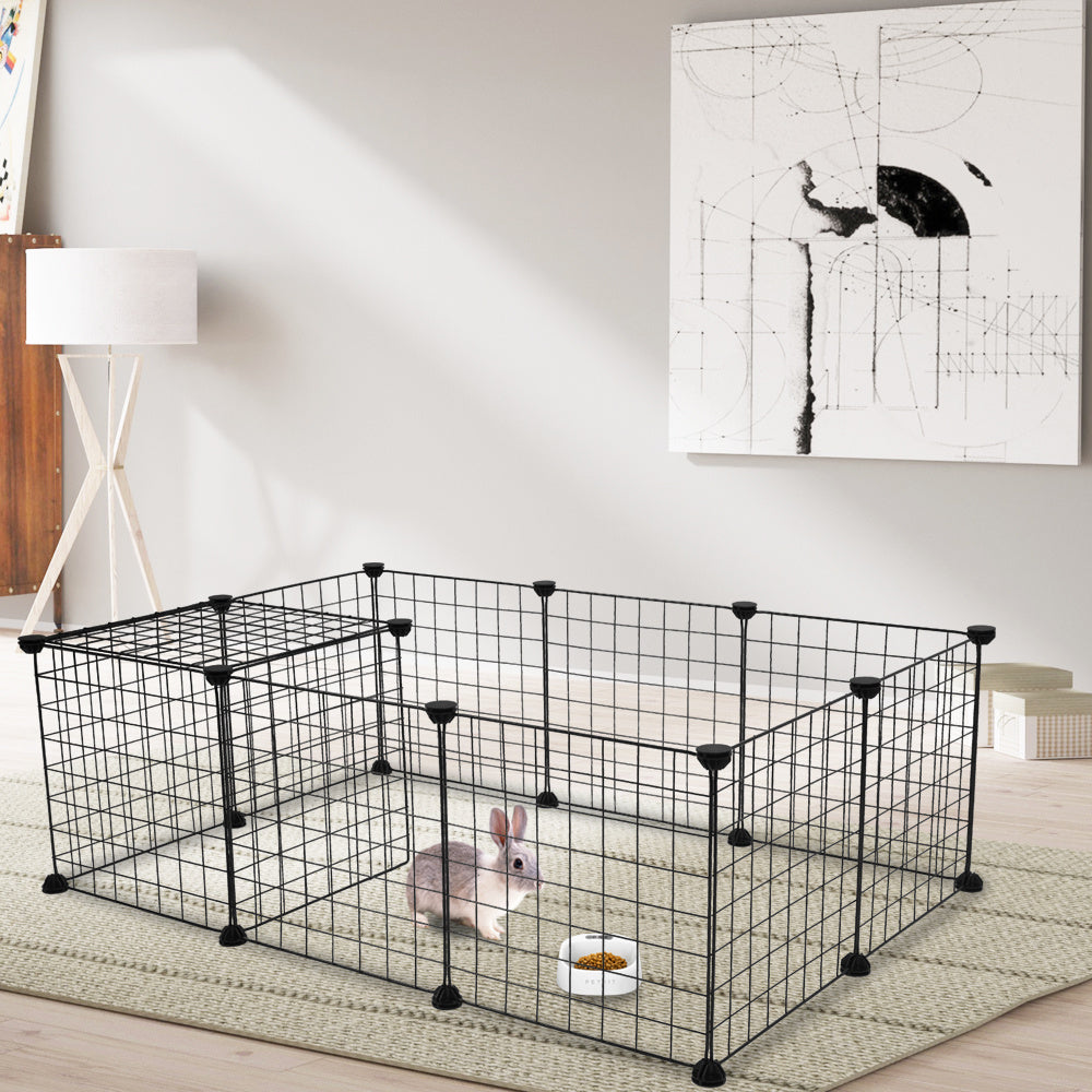 TEMU Pet Playpen, Small Animal Cage Indoor Portable Metal Wire Yard Fence For Small Animals, Guinea Pigs, Rabbits Kennel Crate Fence Tent