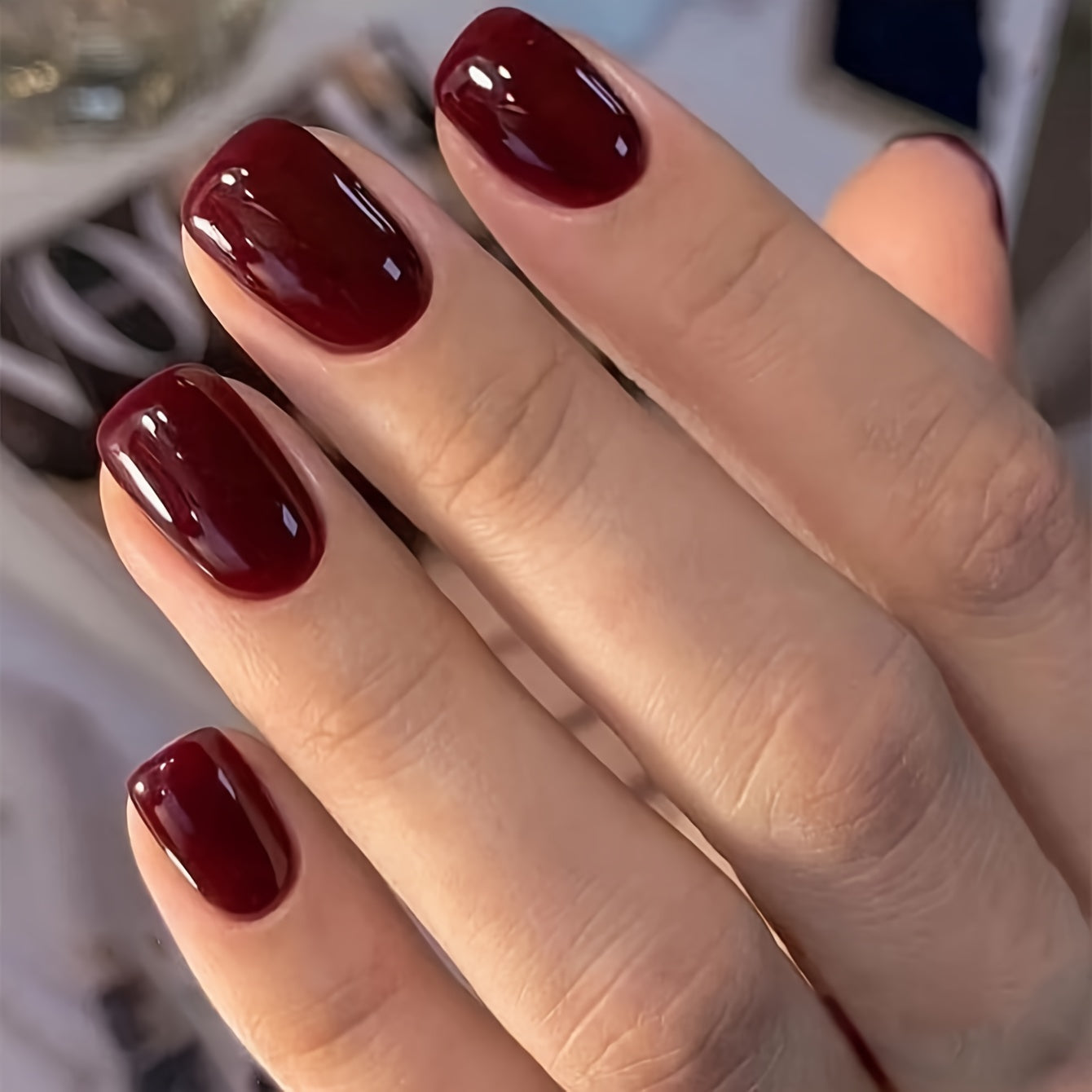 TEMU 24pcs-48pcs Spring-summer Glossy Cherry Nail Pieces, Essential For And Commuting, Perfect Gift For Women On Special Occasions, Reusable,