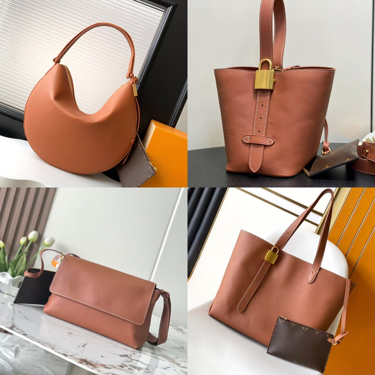 10a women designer lowkey all in bb large capacity genuine leather key cookie shoulder bag retro crossbody bag casual portable bucket bag m14642 m25