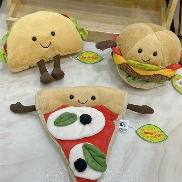jelly cat Fun Burger Pizza Taco New Cute Plush Toy Doll Baby Soothing 50% off outlet sale
