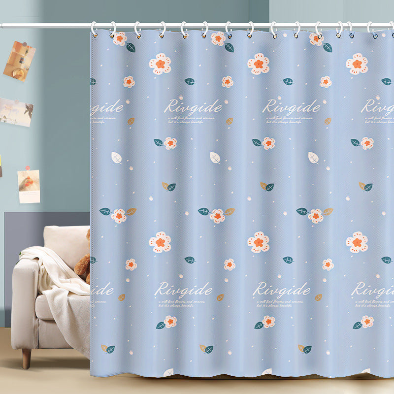 A939 new curtain free of punching installation rental room simple retractable rod a complete set of blackout cloth office