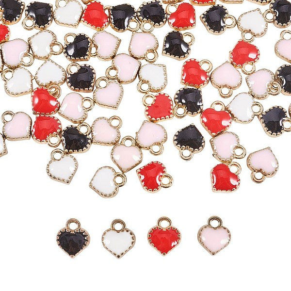 Herzlegierung Emaille Anhänger - charms