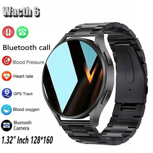 Watch 6 Business Smart Watch Mens 1.32 inch 128 * 160 Call Health Monitoring Al Clock Fashion Watch Text Mtifunction Y241114