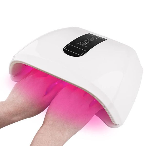 96W nail lamp UV LED nail dryer Red light bead is used for curing and polishing gel High power 96W nail art hand lamp White 241018