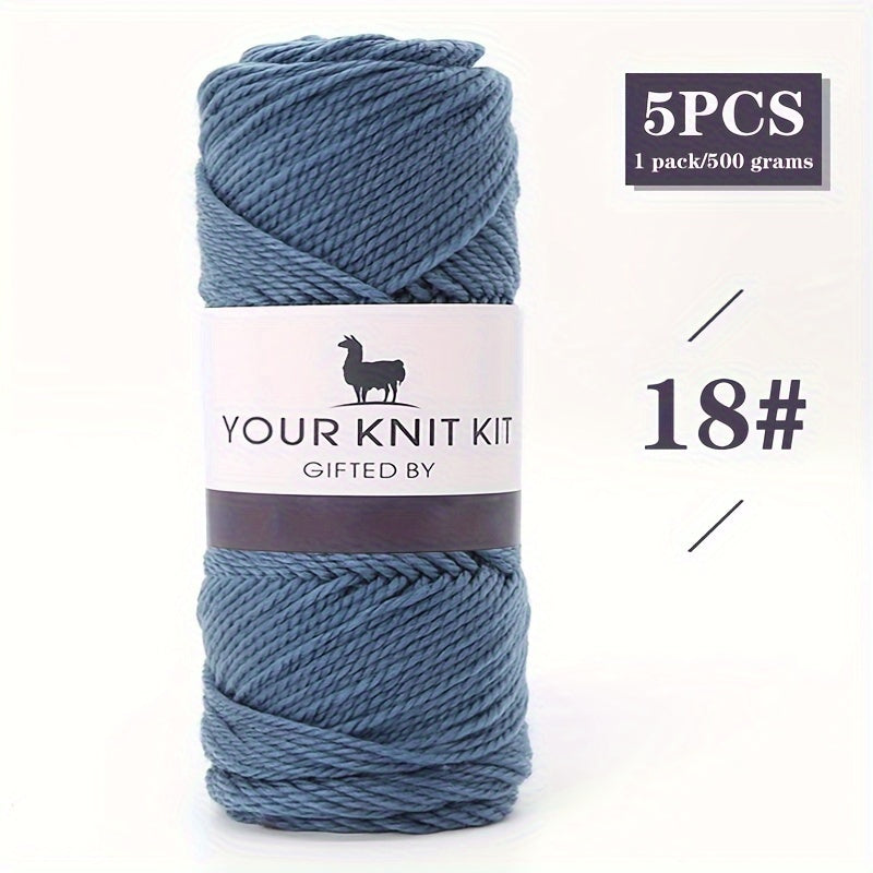 TEMU Luxury Alpaca Yarn - 500g, For Knitting And Crocheting, Ideal For Sweaters, Jackets, Vests, Shawls, Scarves, Hats - Multiple Colors