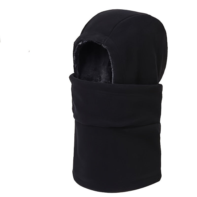 TEMU 2pcs-set Balaclava Wind-resistant Winter Face Mask, Ski Mask For Women, Warm Face Cover Hat Scarf