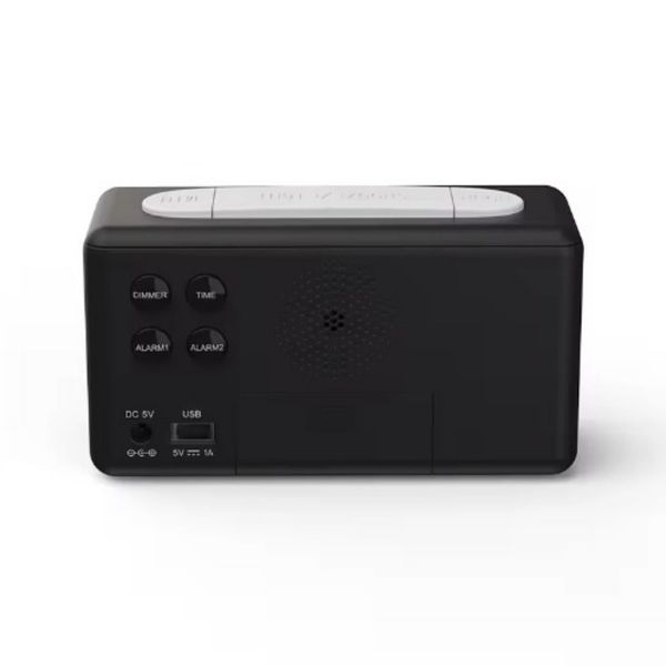 Hot Sale Digital Dual Alarm Phone Changing With Adjustable Brightness Led Desktop Clock