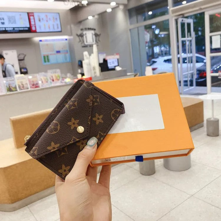 Fashion designer Recto Verso wallets luxury purses high-quality embossed flower letter mens womens credit card holders ladies short money clutch bag
