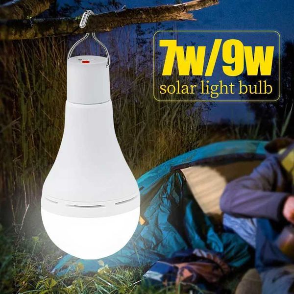 Solar Light Waterproof LED Solar Bulb Light Hanging Solar Light USB Charged Emergency Sunlight Powered Lamp Camping Tent Light Y240820