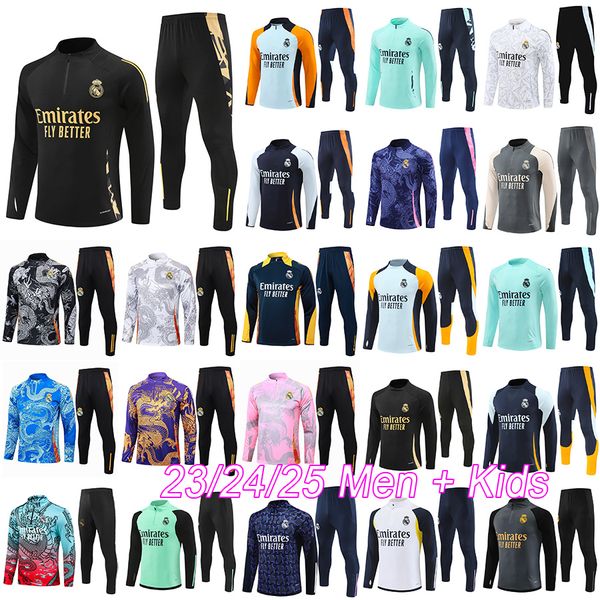 2024 MBAPPEVINI JRBELLINGHAM soccer tracksuit Men kids football kits 23 24 25 realmadridses football tracksuits training kit survetement foo
