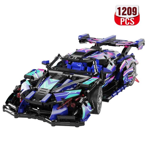 1391 Pieces Adts Challenging Racing Car Building Blocks Set4 Car Model Building Kit DIY Toys Gifts for Kids Boys Age 12 13 Z241209