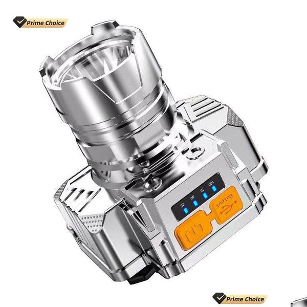 Other Electronics Strong Light Led Night Fishing Long-Range Rechargeable Headlamp Outdoor Cam Miner Lamp Lithium Battery Head-Mounted Otgou