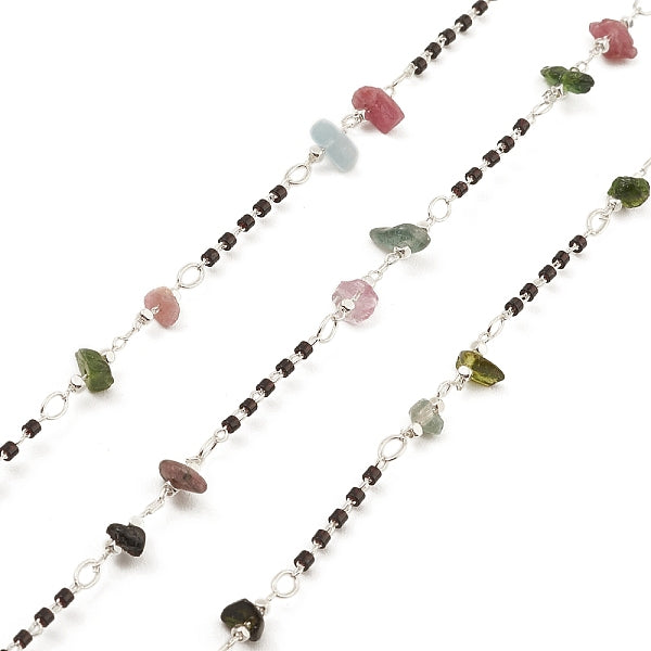 Natural Mixed Gemstone Chips Beaded Chains