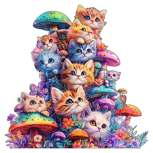 Cute Musk Cat Animal Mode - Unique Irregular Shape - A Gift for Puzzle Enthusiasts and Friends W250117