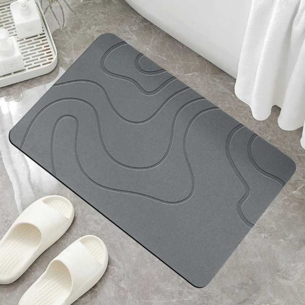 Antislip Stone Bath Mat Diatomite Quick Absorbent Easy Clean for Bathroom KitchenM240816