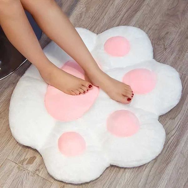Indoor Soft Pillows Cat Plush Chair Cushion Sofa Paw Back Floor Home Chair Decor Animal Plush Throw Pillow Back Rest PillowXJ2408