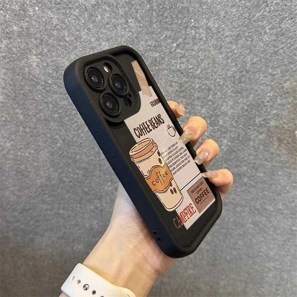 Cellphone Case Fashion style coffee shopping silicone case suitable for iPhone 16 15 14 12 11 Pro Max XS X XR 7 8 Plus SE shockproof soft co