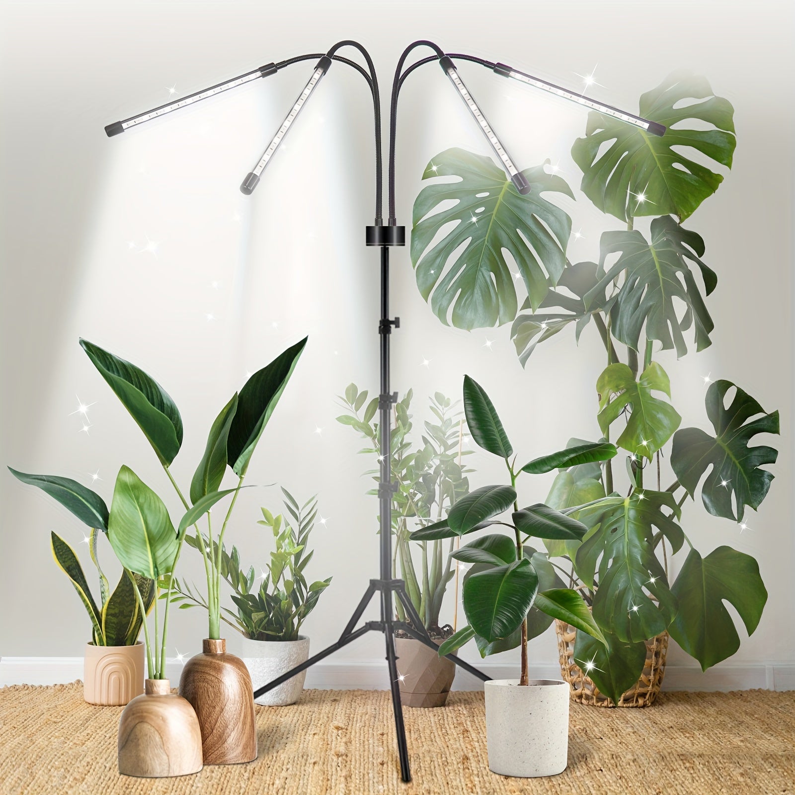 TEMU Growth Light Strip Bracket Suitable For Indoor Plants With Full , 80 Led Plant Light Strip 63.5-160.0cm Adjustable Tripod, Dimmable Plant Growth