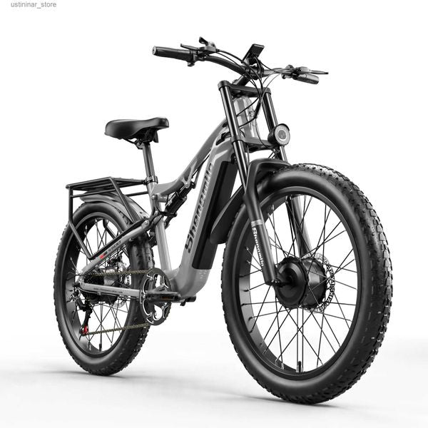 Bikes Ride-Ons Shengmilo S600 Adult 2000W Electric Bicycle with Two Motors 48V17.5AH 840WH Battery26 Inch Wide Tyre Mens Mountain e bike L47