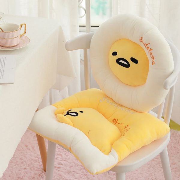 Cozy Gudetama 2024 Cartoon Cushion Plush Throw Pillow for Chair, Sofa, Bed