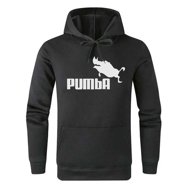 Sweatshirts Autumn e Winter Mens New Pumba Sports Print Pure Cotton Cotton Y2K Capuz Casual Casual Harajuku Sportswear Streetwear S251212