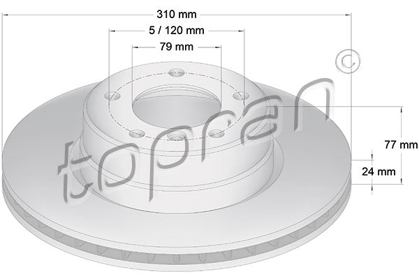 Brake Disc TOPRAN 500 944