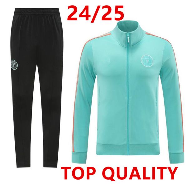 24 25 Miami long zipper jacket tracksuit MESSIS mens Soccer Jerseys 2024 2025 Inter Miami FC Soccer training suit jersey shirts camisetas fu