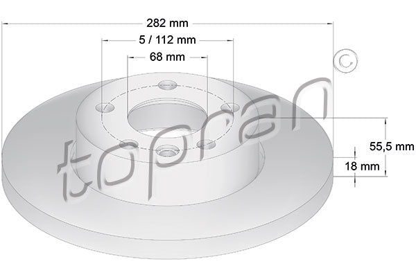Brake Disc TOPRAN 108 507
