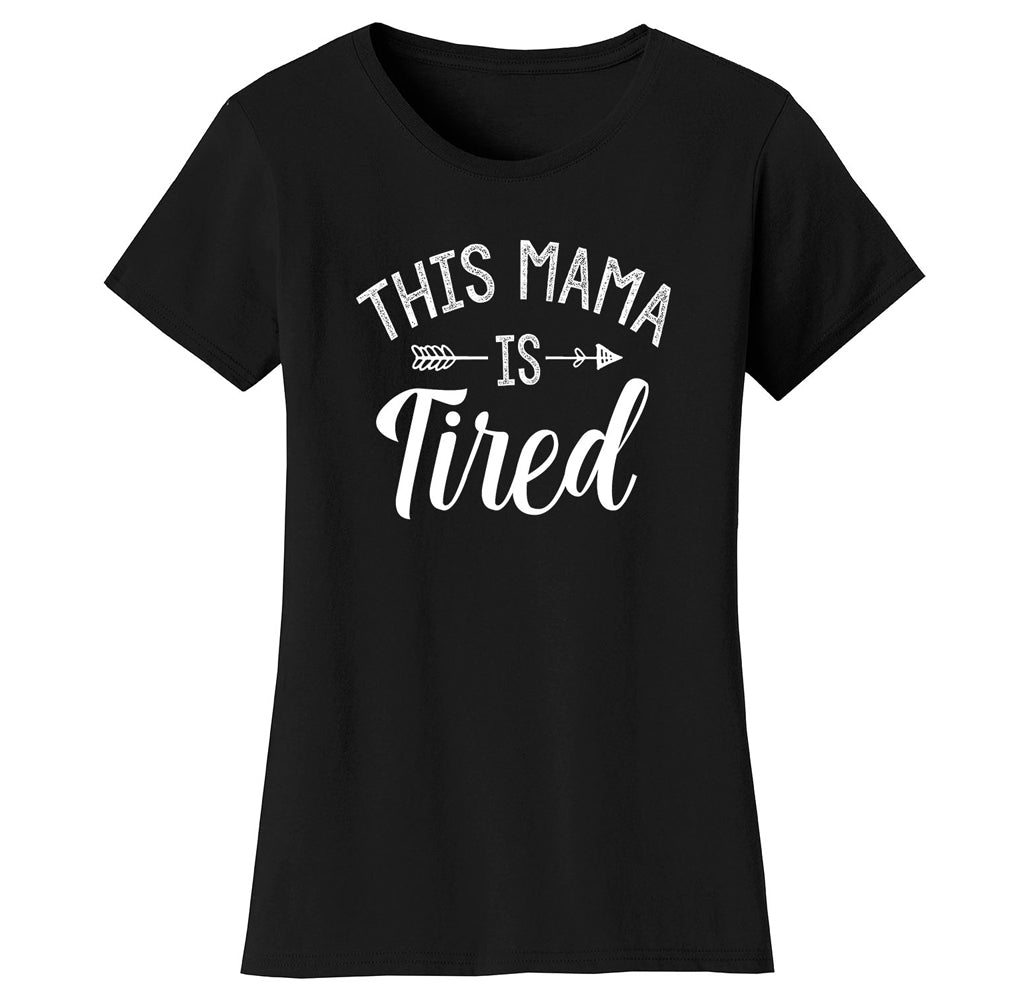 Women's ‘This Mama Is Tired’ T-shirt - Black - XL