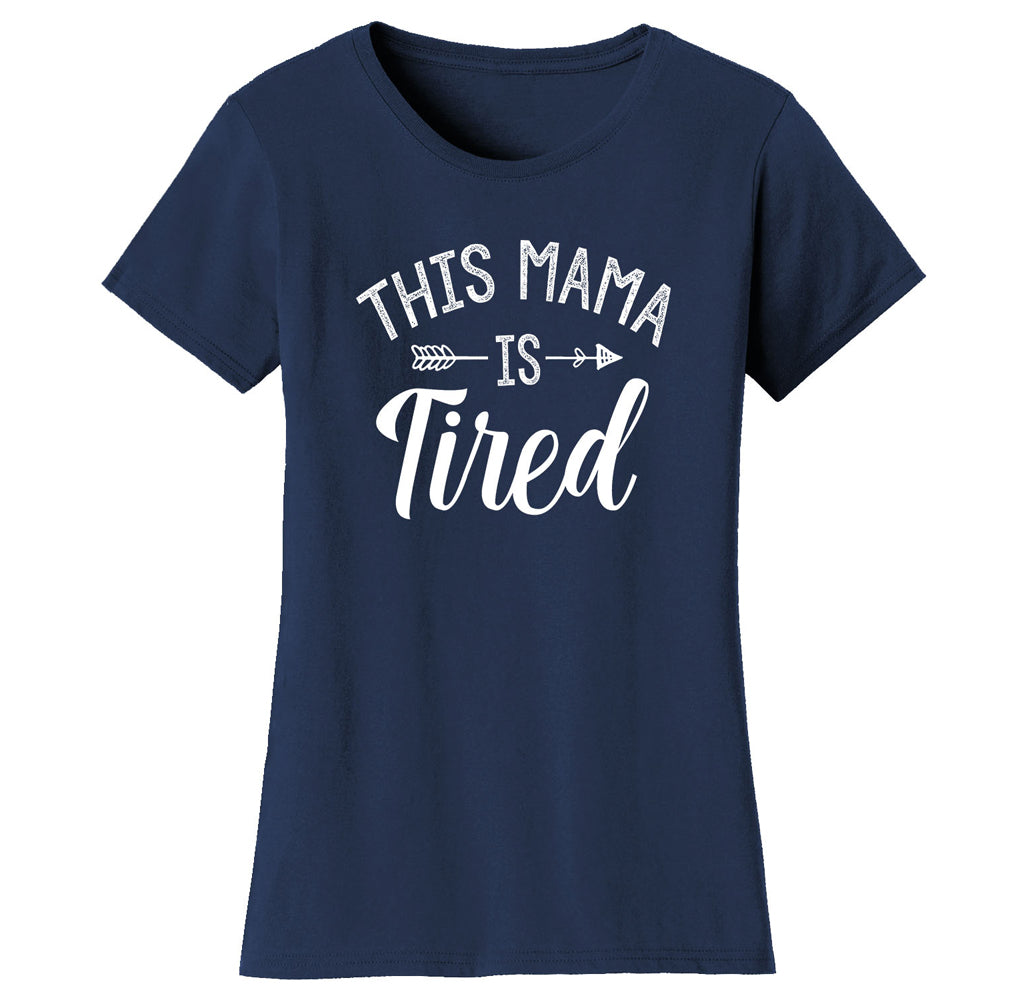 Women's ‘This Mama Is Tired’ T-shirt - Navy - S