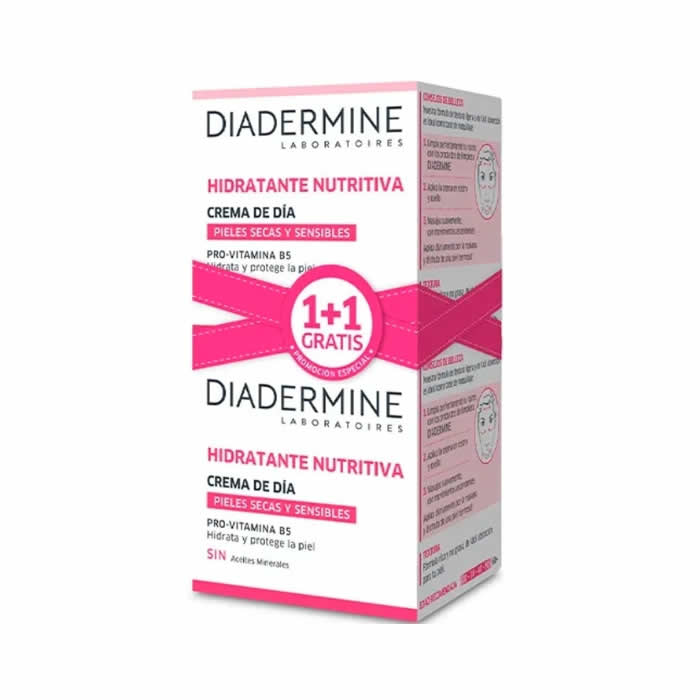 Diadermine Cremă de zi hidratantă și nutritivă 50 ml Set 2 bucăți