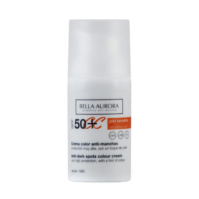 Bella Aurora Cremă colorată împotriva petelor întunecate Spf50+ 30 ml