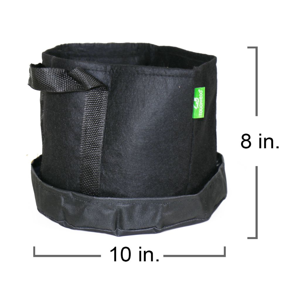 Raised Garden Bed Eco-Friendly Fabric Planter Bag with Saucer - 2-Gallon