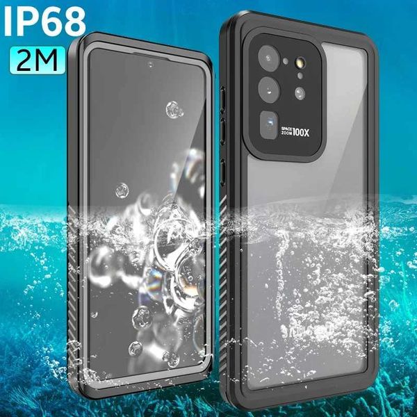 2M IP68 Waterproof Case for Galaxy S20 Ultra-S20+ Plus-S20 5G Shockproof Outdoor Diving Case Cover For Galaxy S10 S9 S8C250109