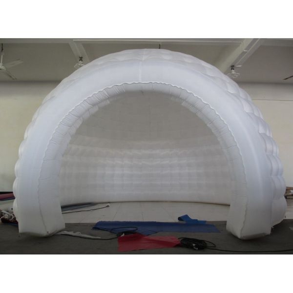 wholesale Personalized 6m-8m dia Large LED lighted Inflatable dome Tent blow up White Igloo Tents for outdoor parties or events
