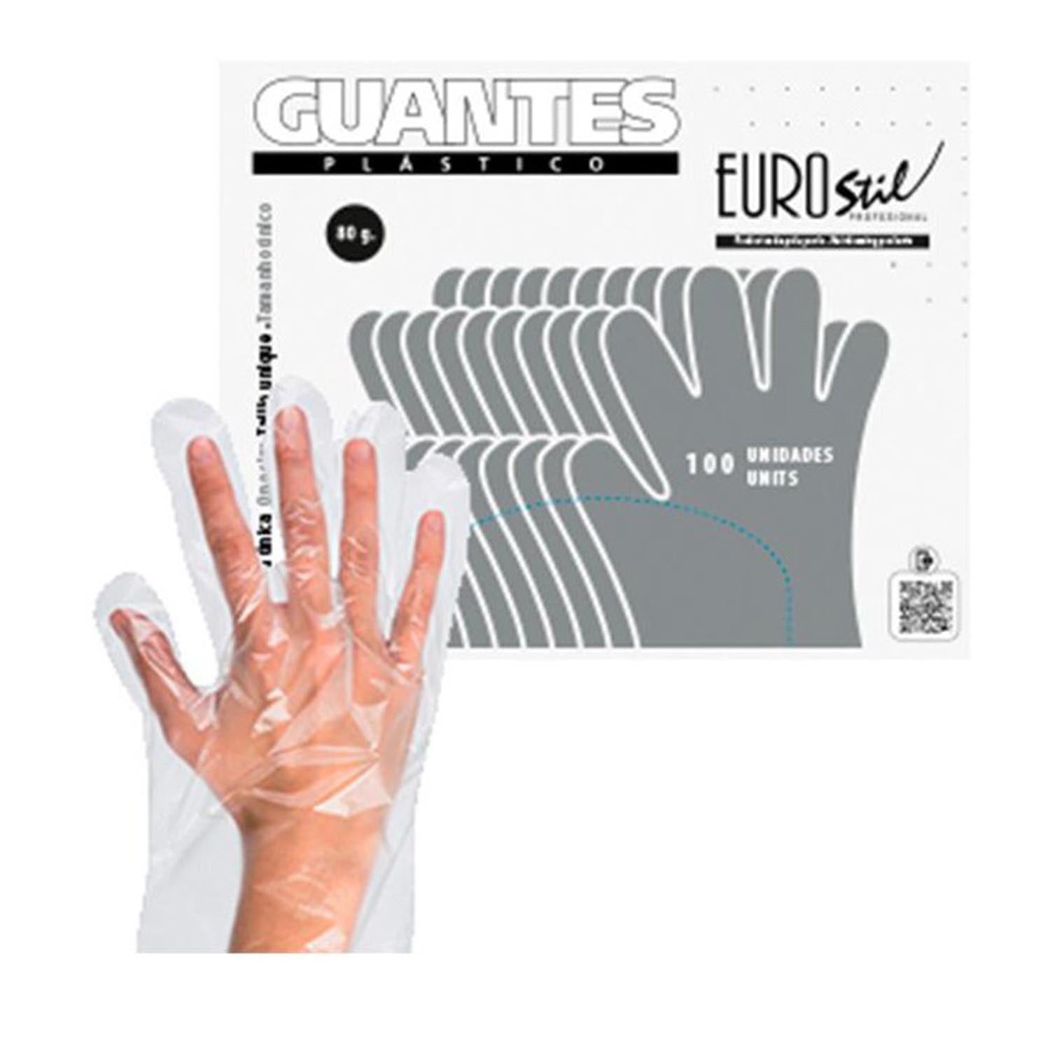 Gants en plastique jetables Eurostil 100un