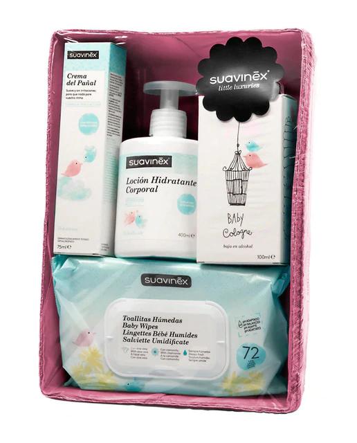 Suavinex Babykosmetikkkurv for jenter 4 stk